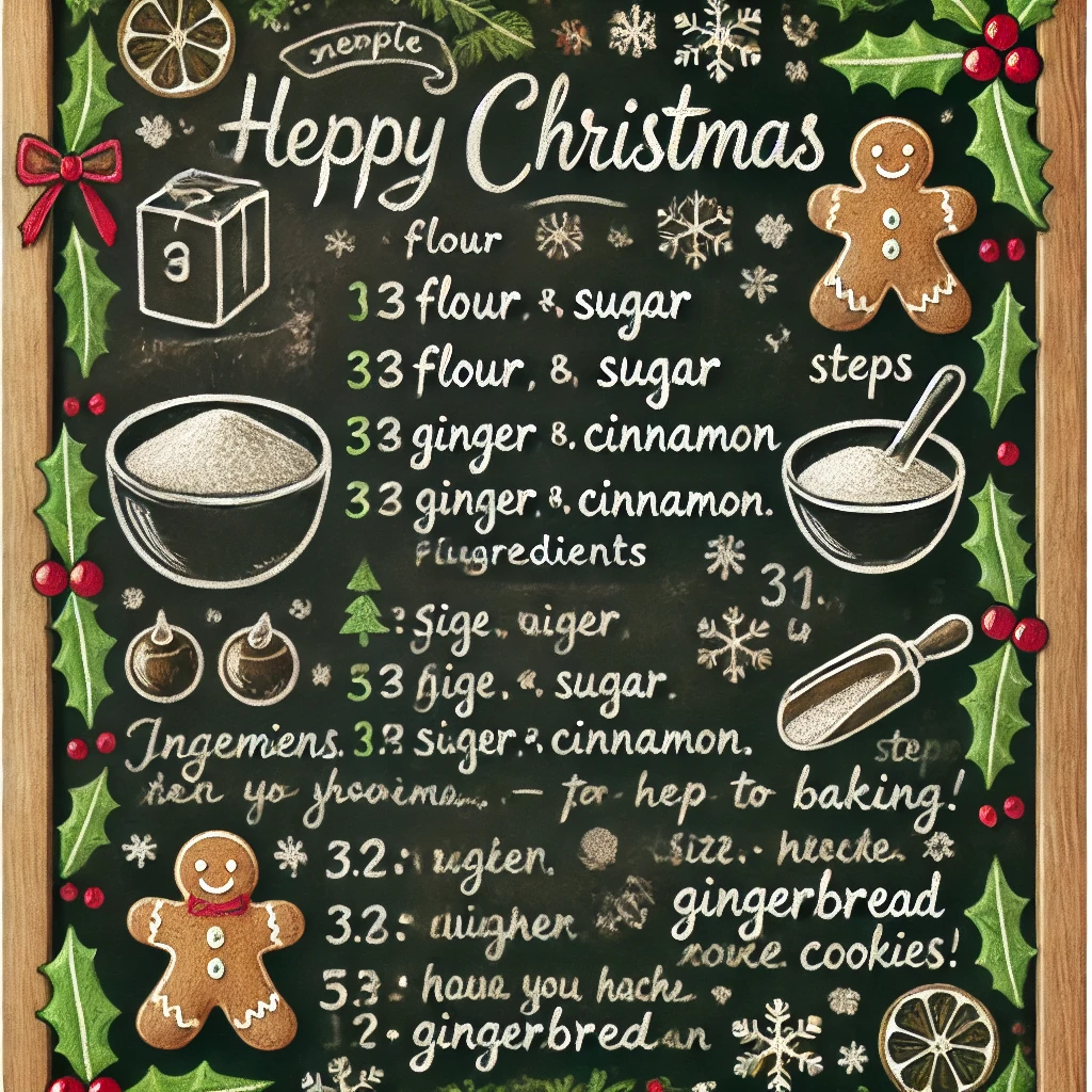 Chalkboard Christmas Recipe Board