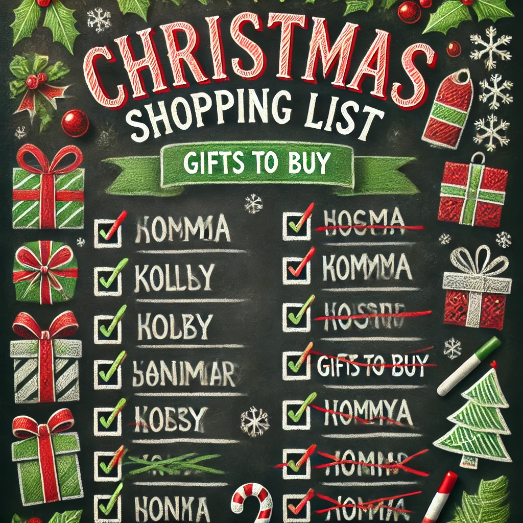 Chalkboard Christmas Shopping List