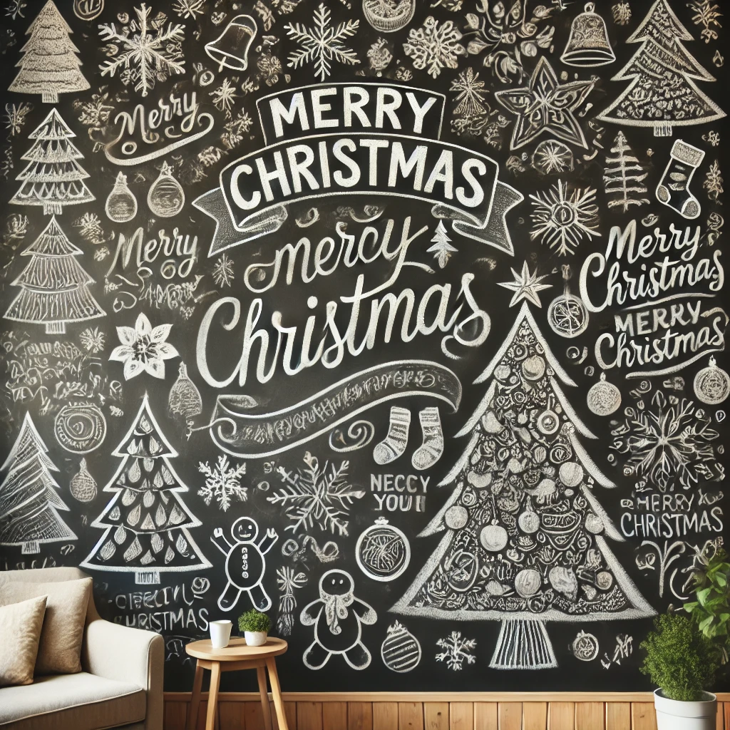 Chalkboard Christmas Wall