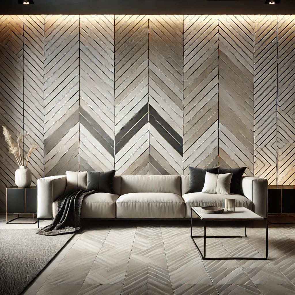 Chevron Pattern Tiles for a Sleek, Stylish Touch