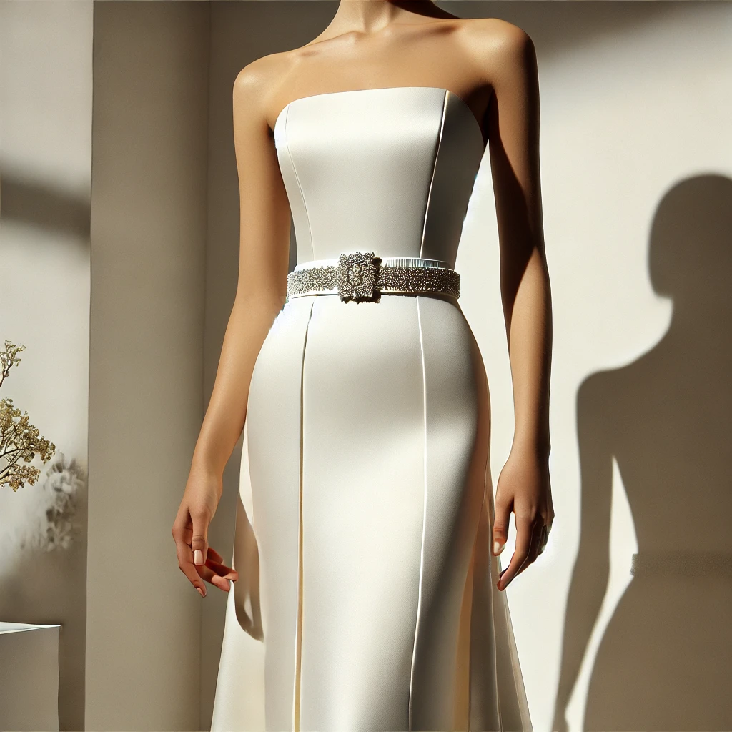 Chic Column Gown with Crystal Belt