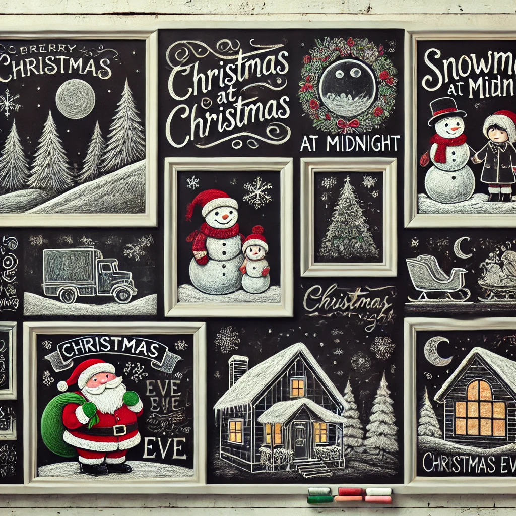 Christmas Chalkboard Art Display