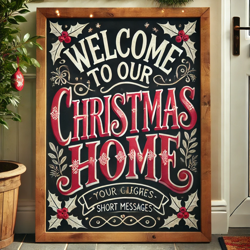 Christmas Chalkboard Welcome Sign