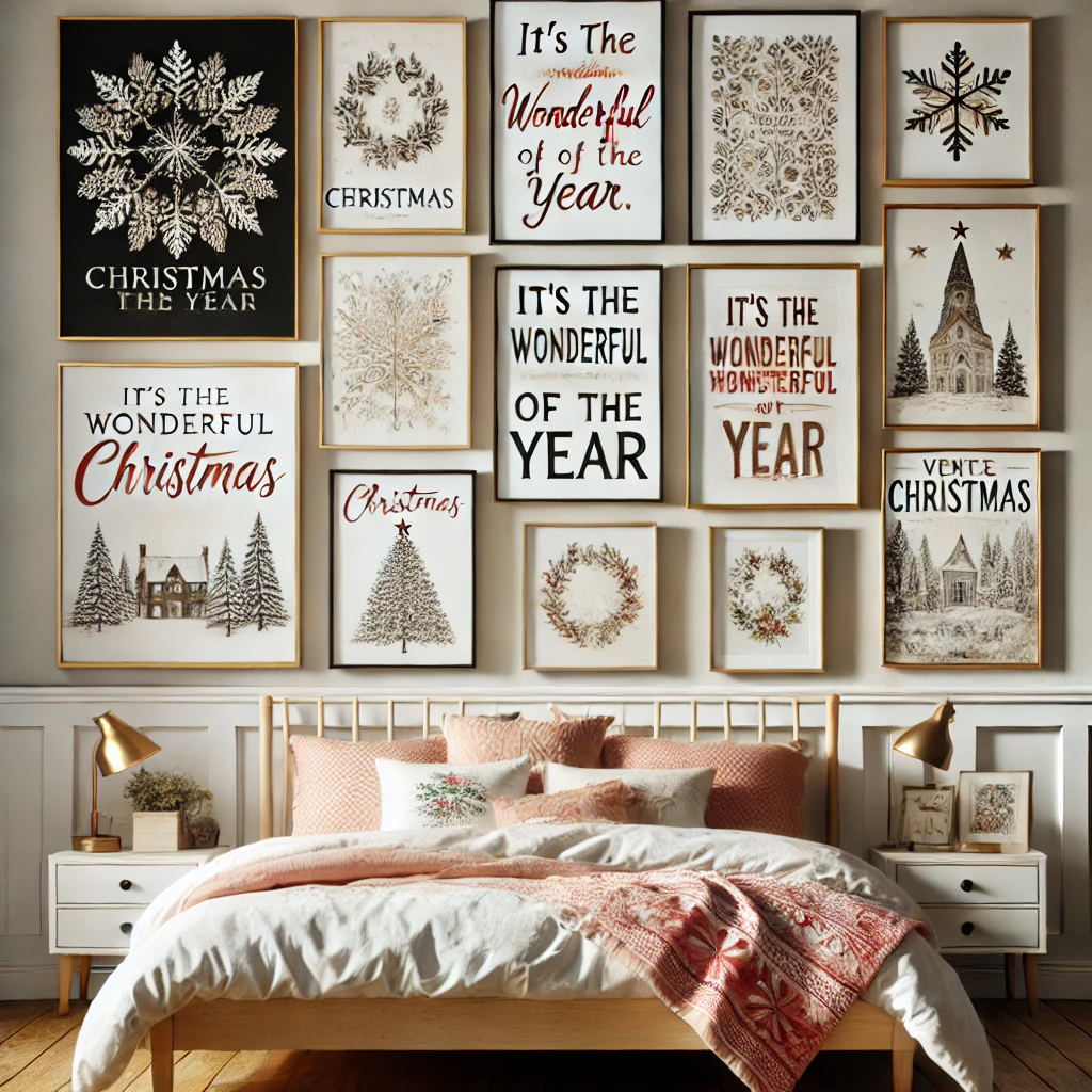 Christmas-Themed Gallery Wall