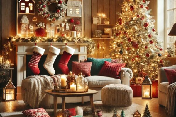 Cozy christmas living room..