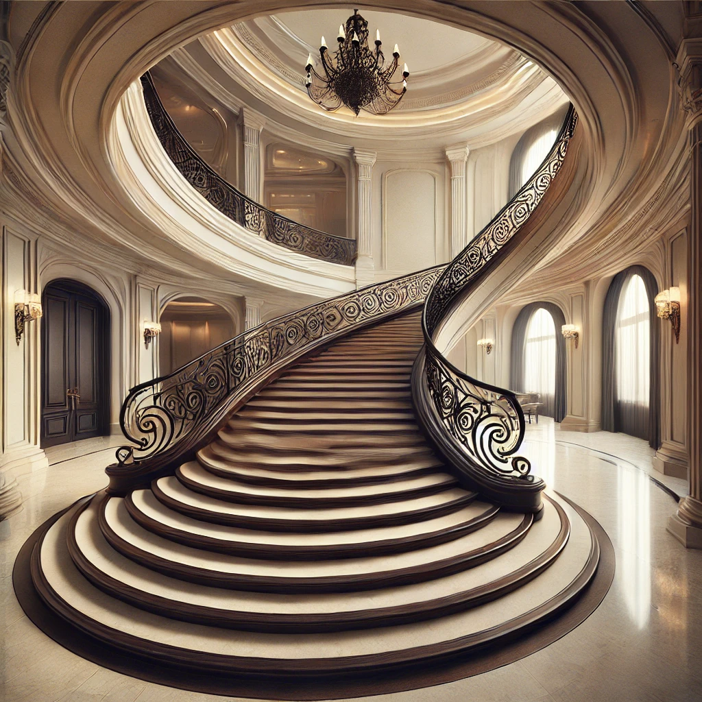 Curved Staircase for Elegance