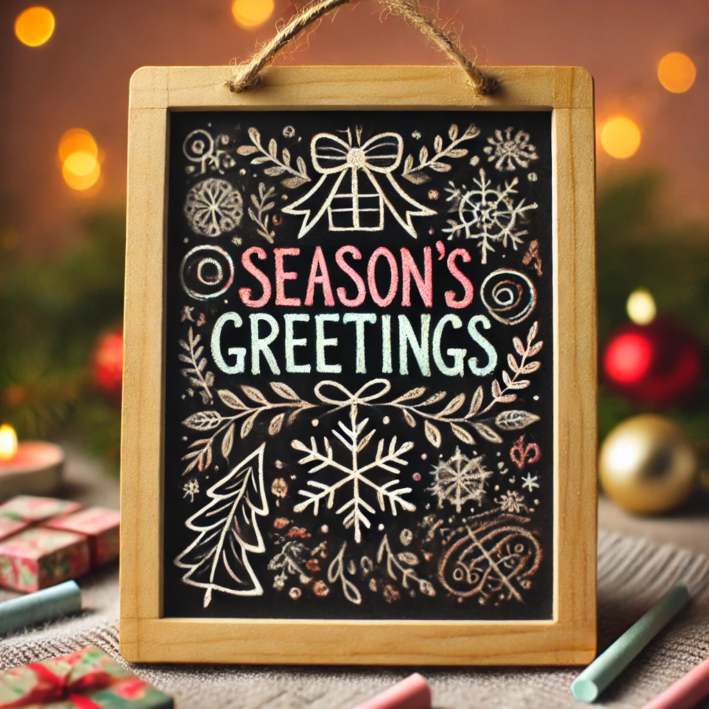 DIY Chalkboard Christmas Cards