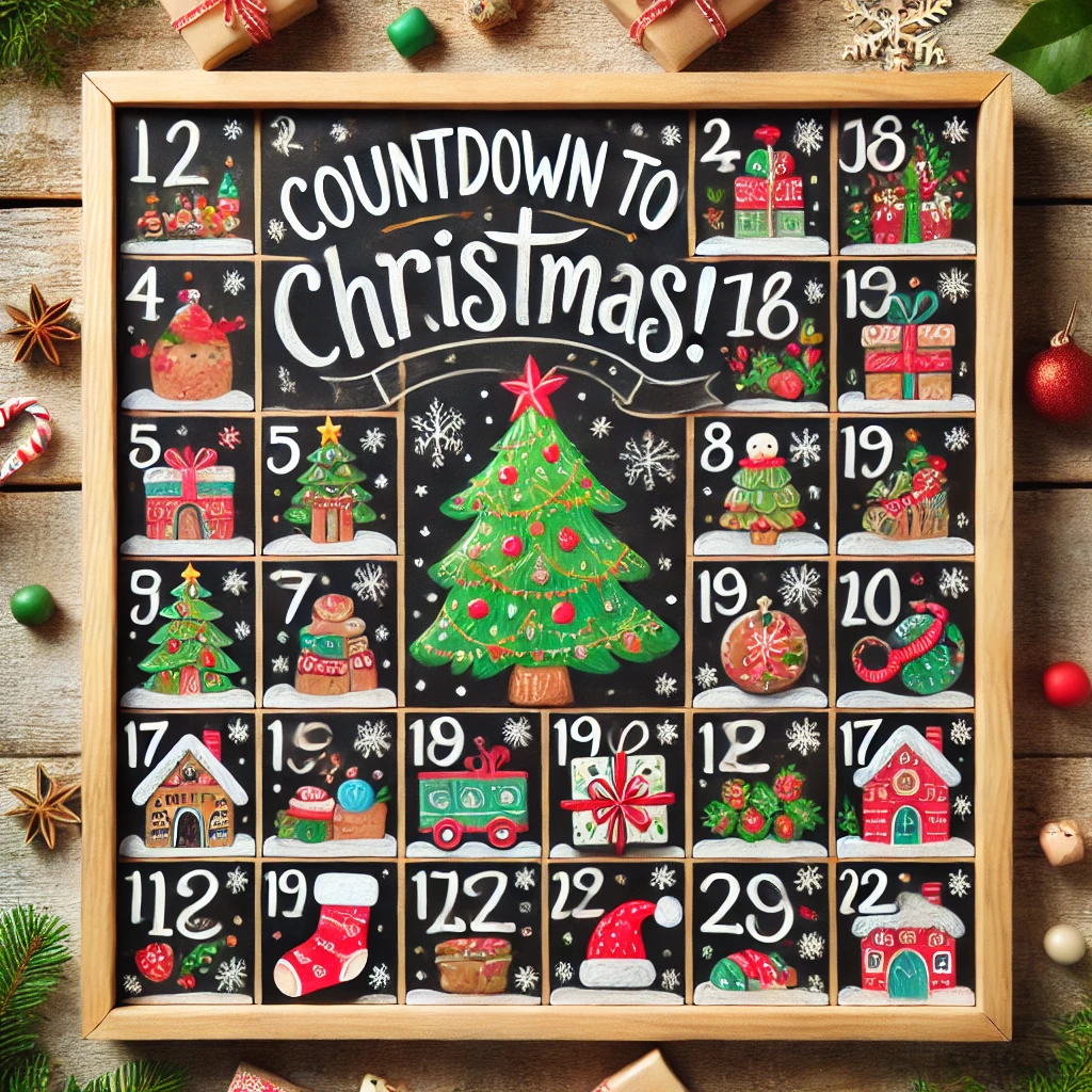 DIY Christmas Chalkboard Calendar