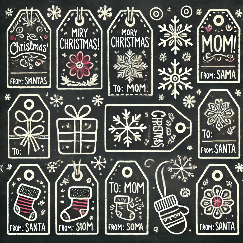 DIY Christmas Chalkboard Gift Tags