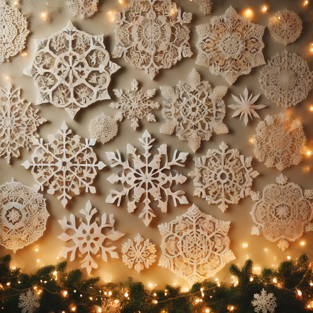 DIY Paper Snowflake Wall