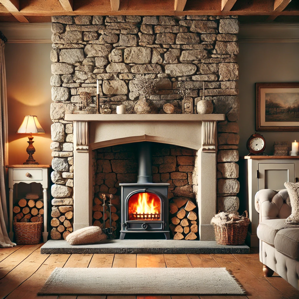 Feature a Stone or Brick Fireplace