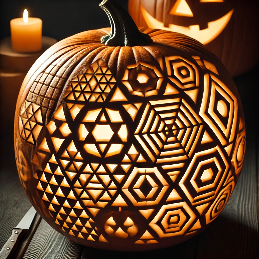 Geometric Patterns on Pumpkin