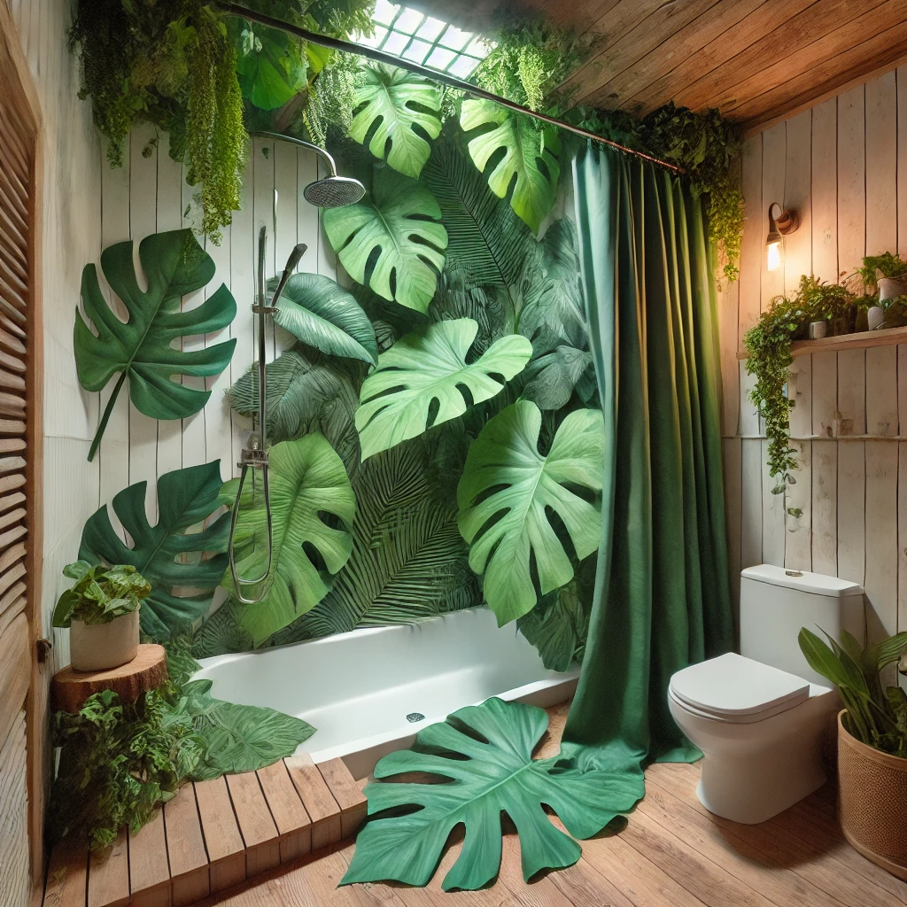 Giant Leaf Shower Curtain Bringing Nature Indoors