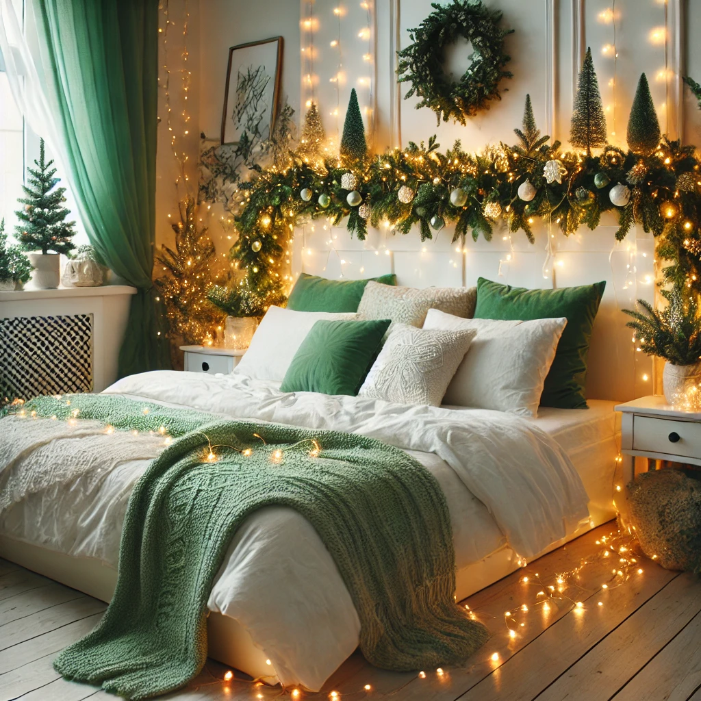 Green Garland Headboard