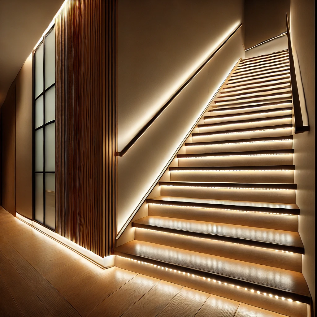 Handrail Lighting for a Subtle Glow