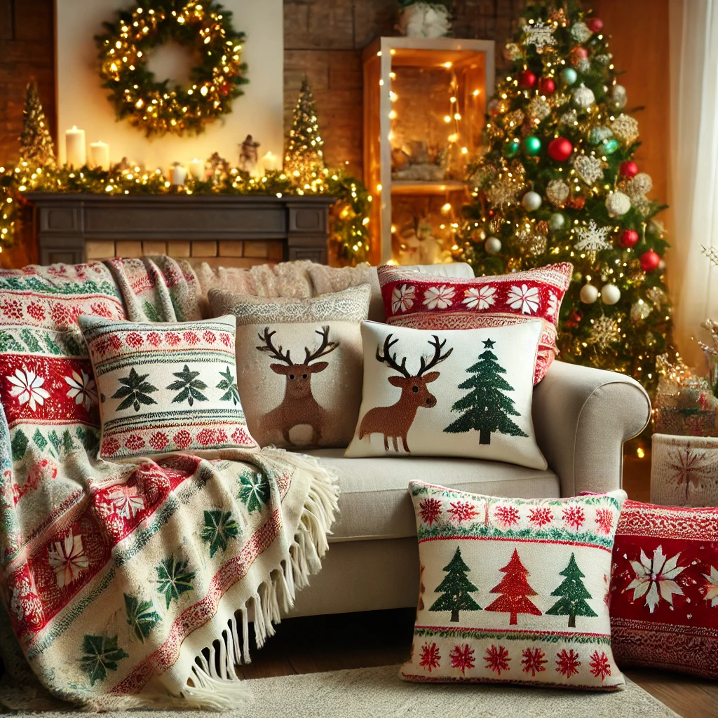 Holiday Throws and Pillows (2)