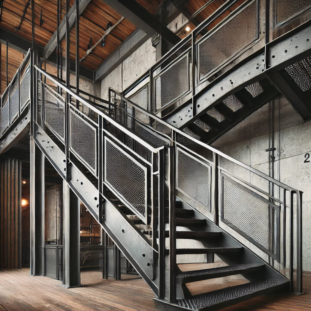 Industrial Metal Staircase