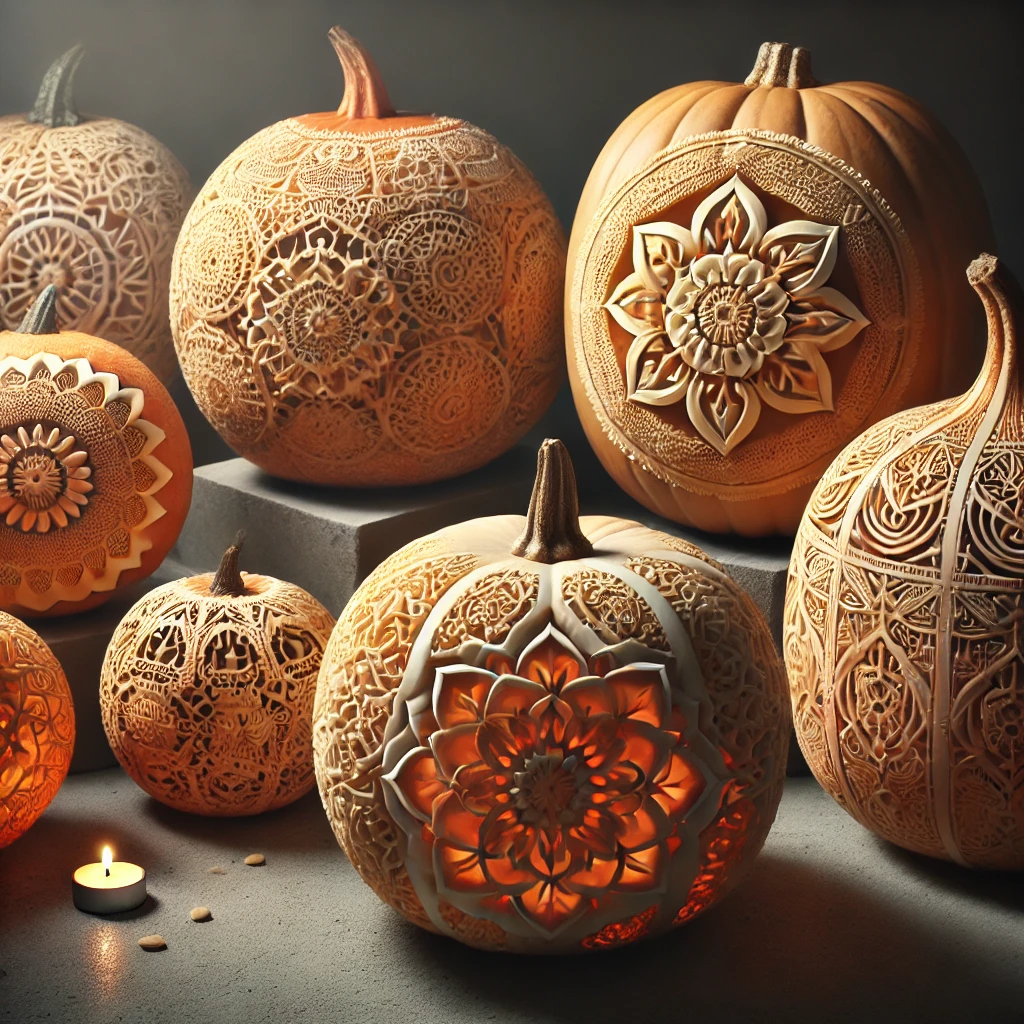 Intricate and Detailed Pumpkin Designs.