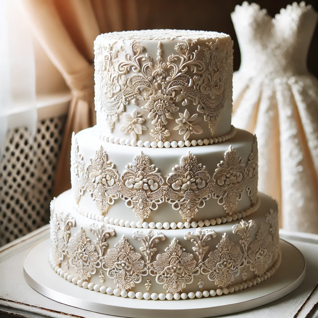 Lace-Patterned Cake.