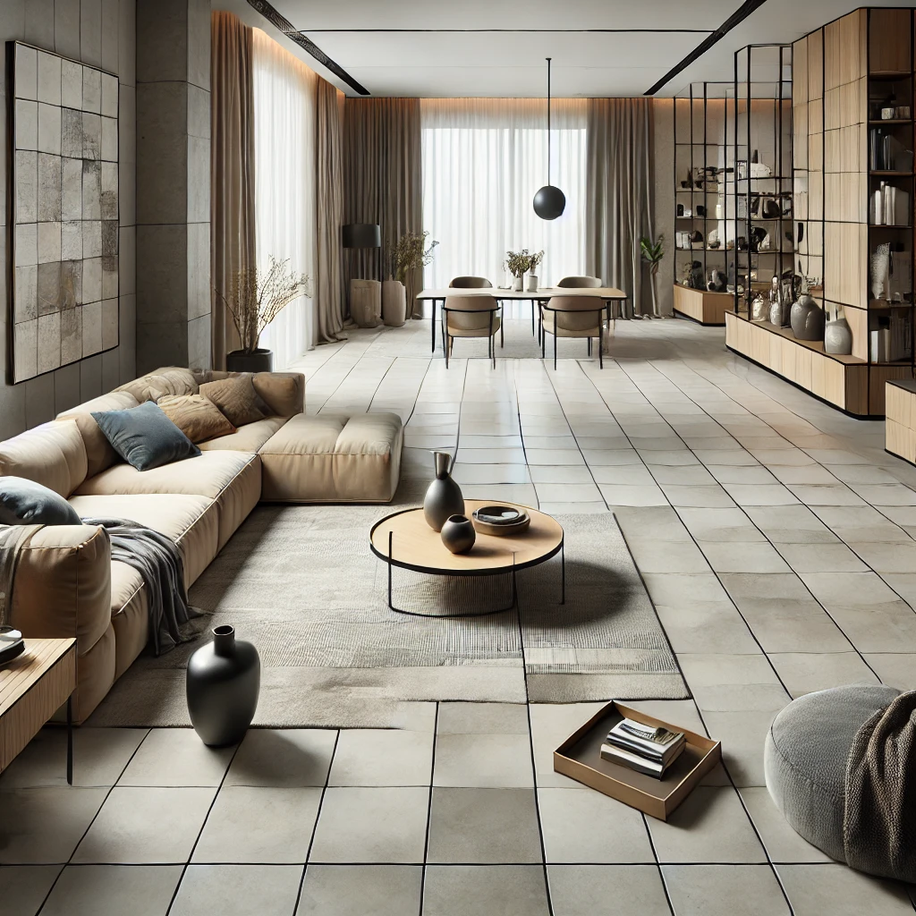 Large-Format Tiles for a Spacious Feel