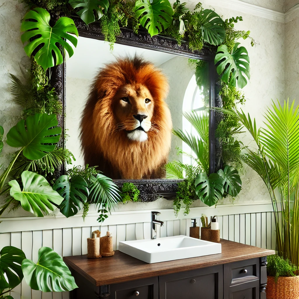 Lion’s Mane Vanity Mirror Regal and Bold