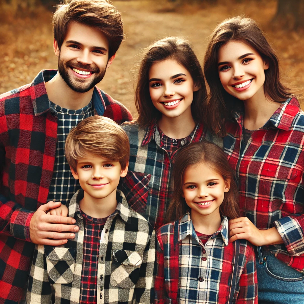 Matching Flannel Shirts for a Rustic Look