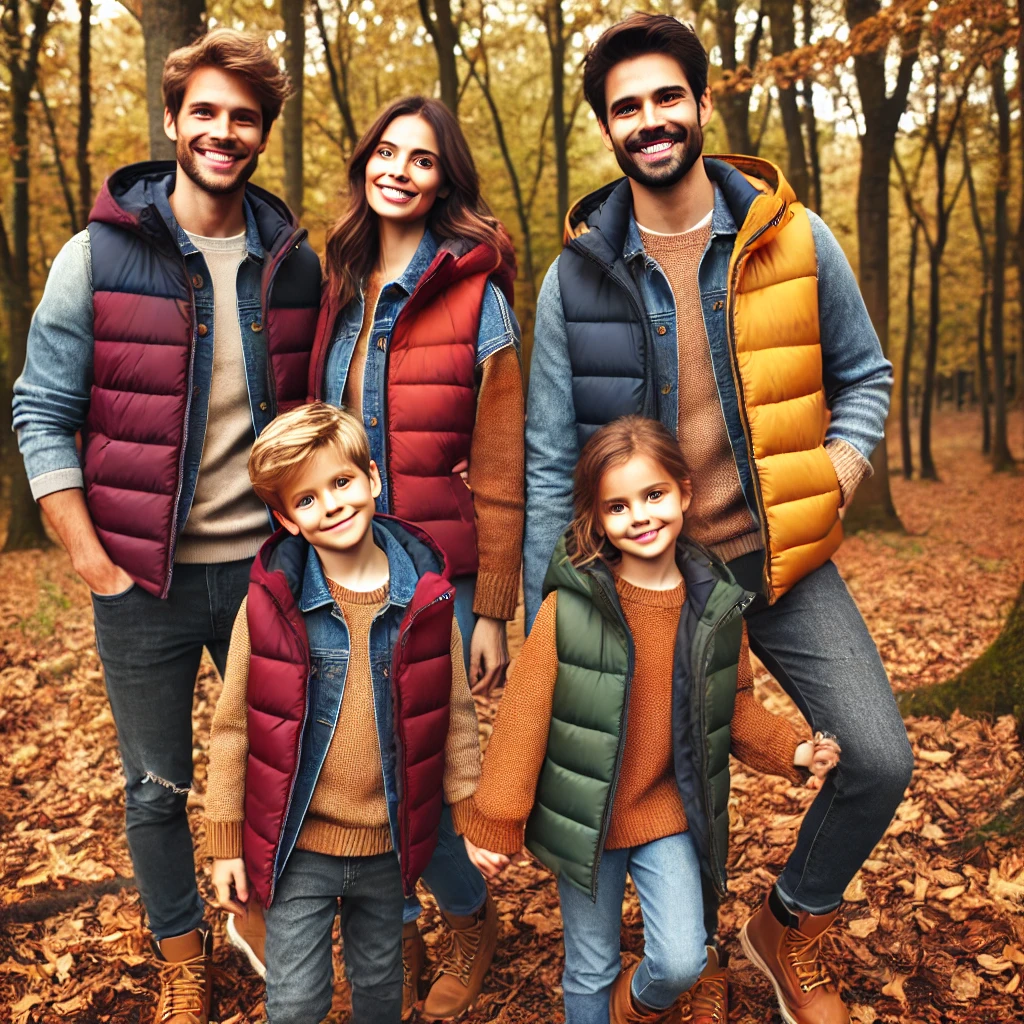 Matching Puffer Vests for Layering