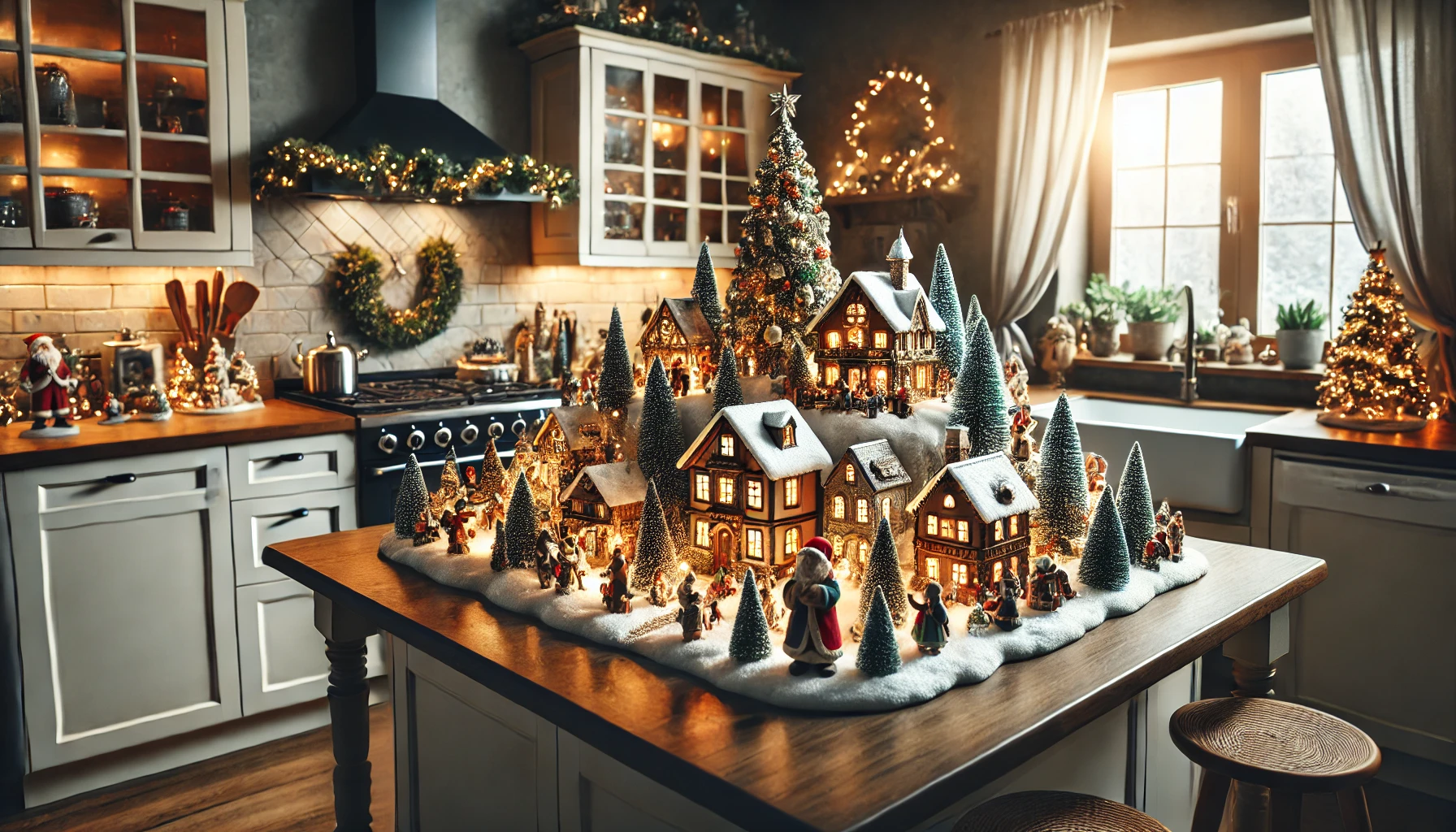 Miniature Christmas Village or Figurines.