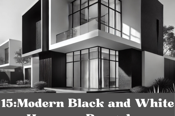 Modern Black and White House or Bungalow Exterior Design (1)