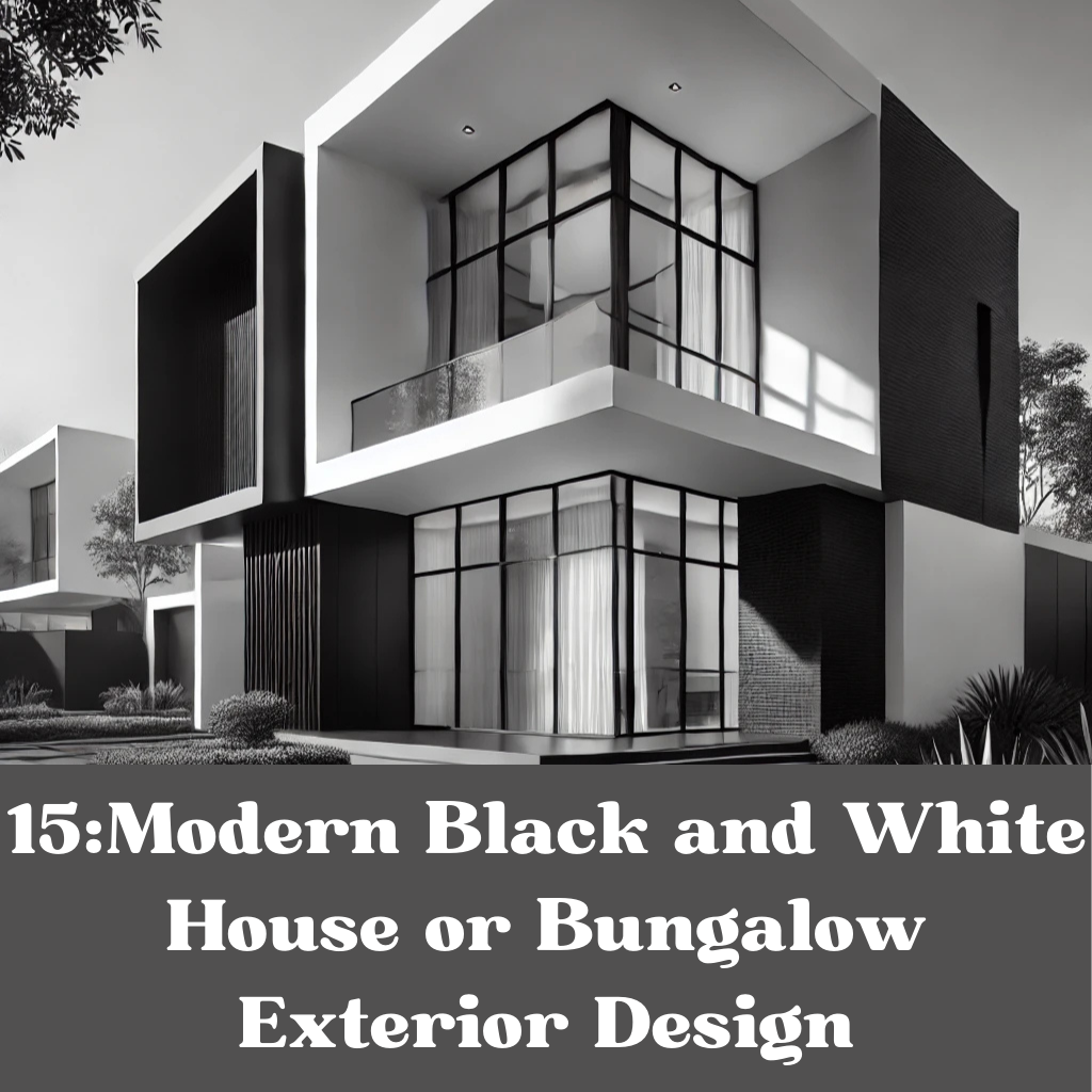 Modern Black and White House or Bungalow Exterior Design (1)