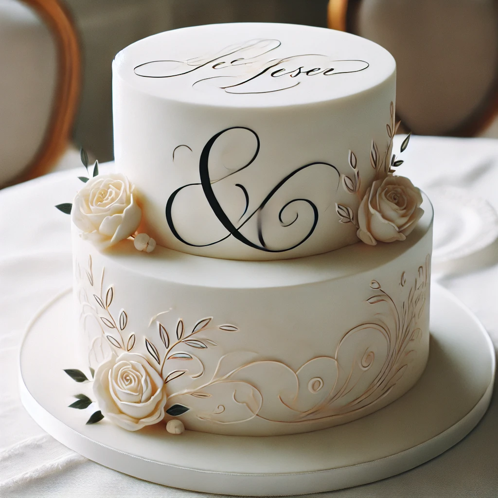 Monogrammed Cake.