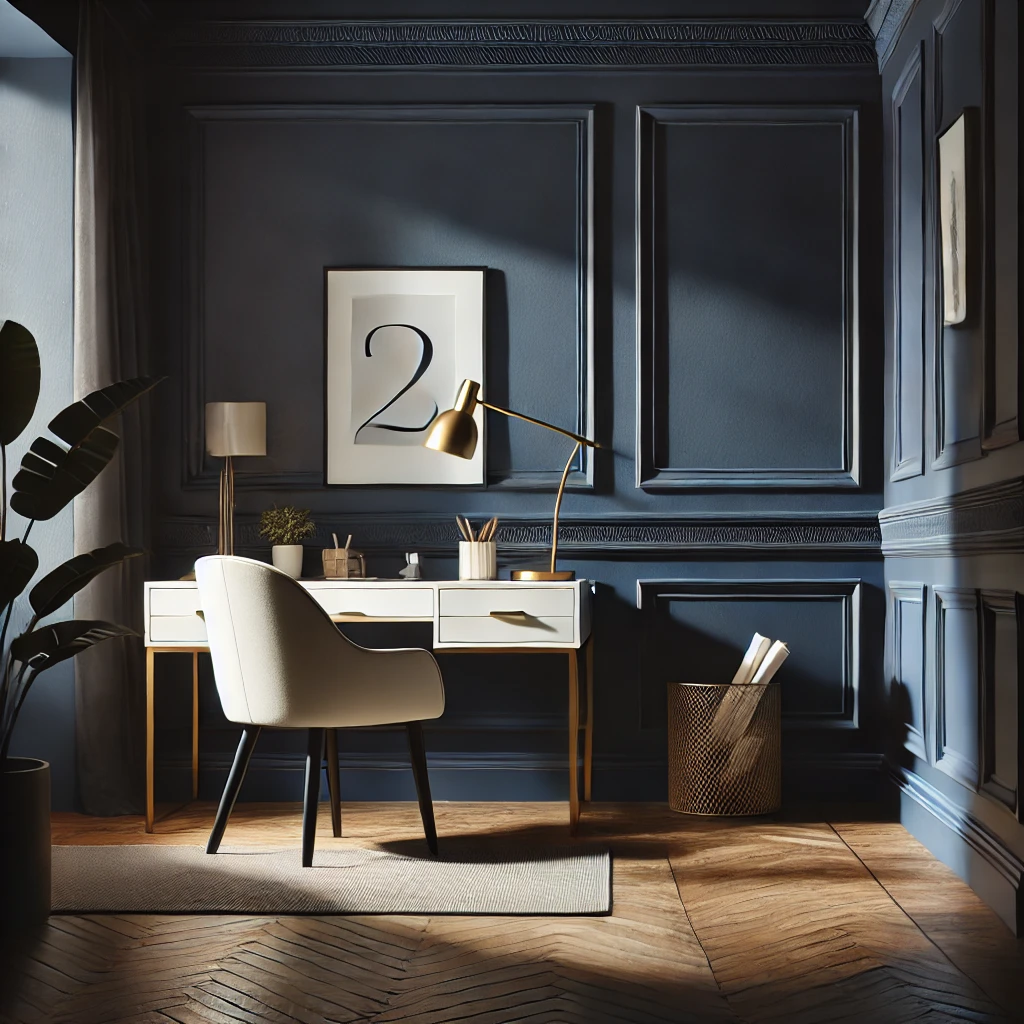 Moody Navy Blue: For a Dramatic, Productive Space