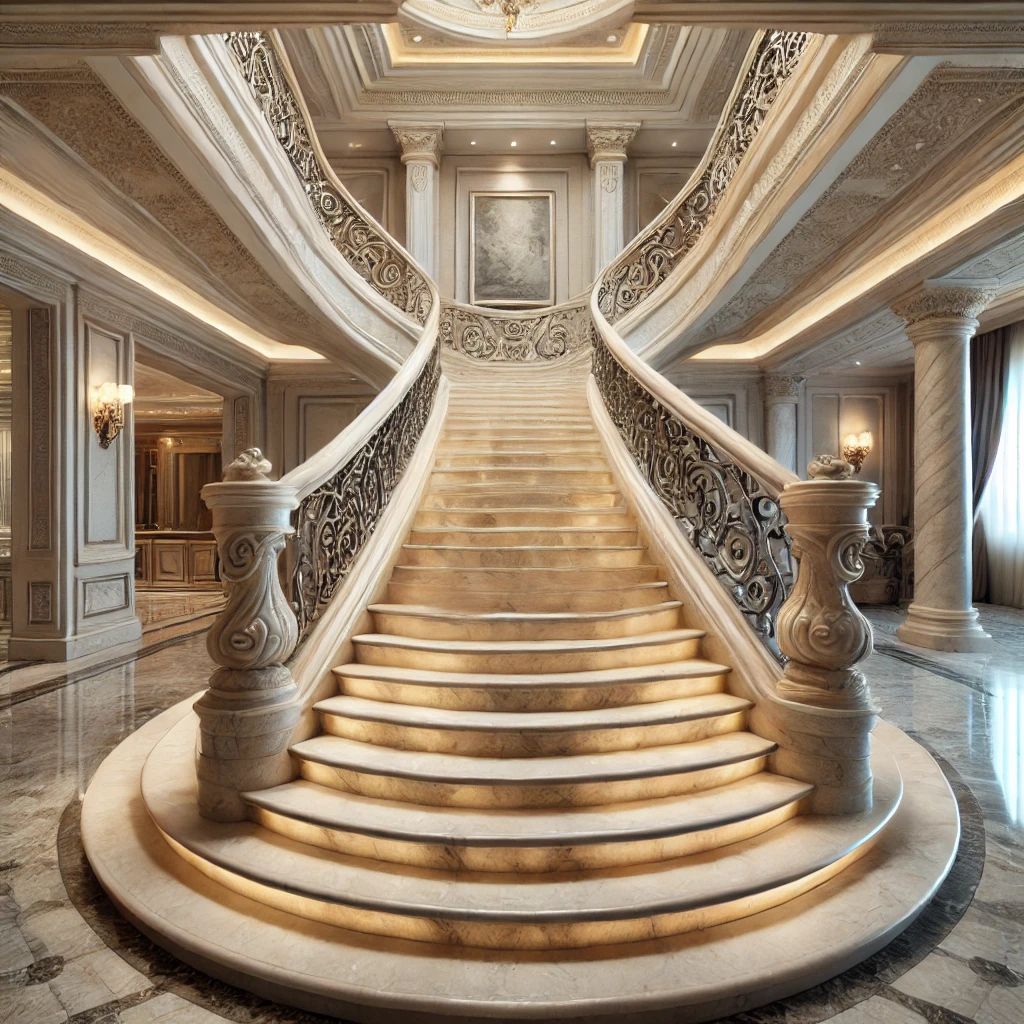 Natural Stone Staircase for a Luxurious Look