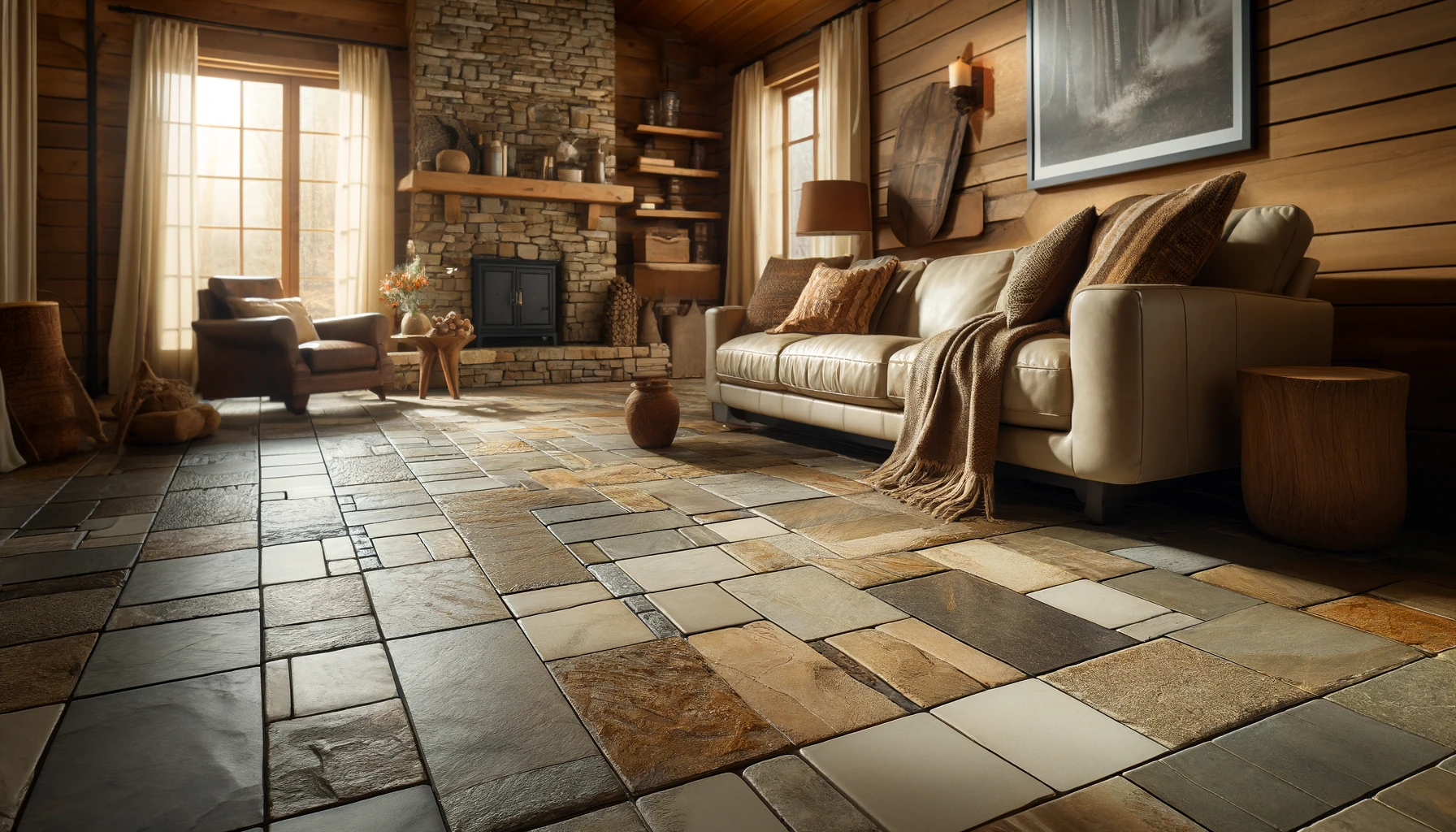 Natural Stone Tiles for a Cozy Rustic Look