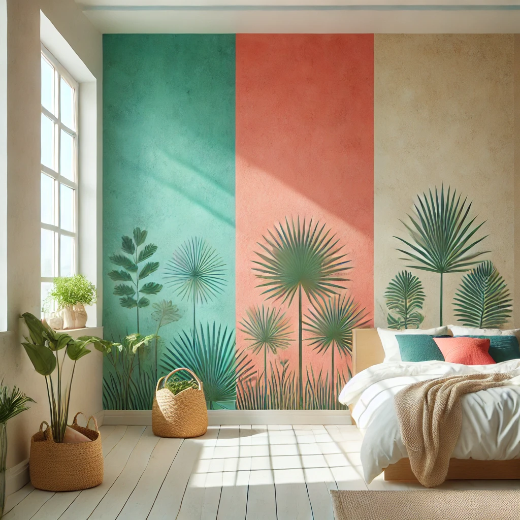 Ocean Escape Aqua, Coral, Sand, and Seaweed Green