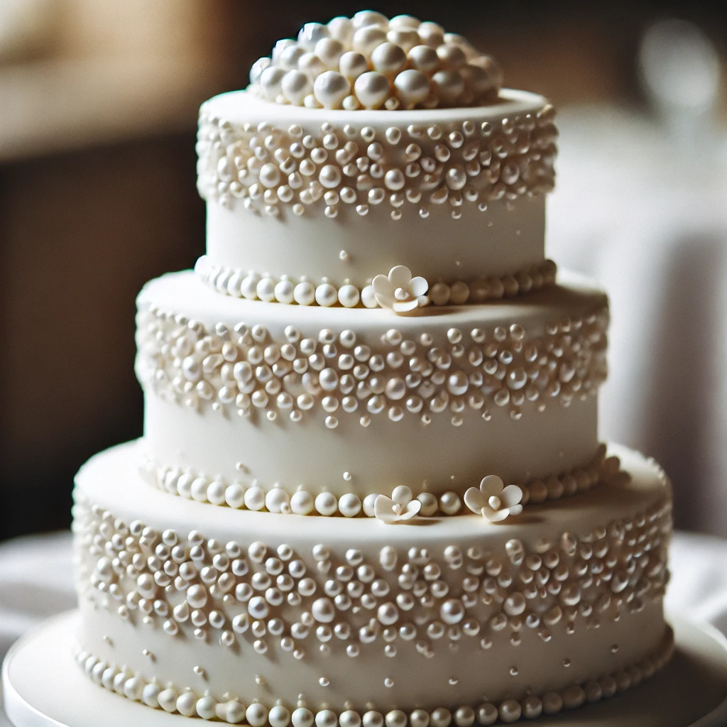 Pearl-Accented Cake