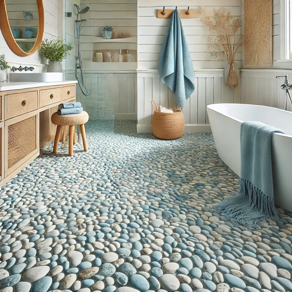 Pebble or Sand-Inspired Flooring