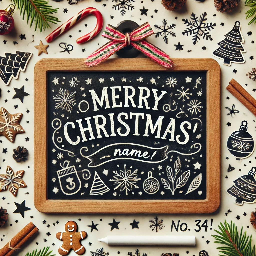 Personalized Chalkboard Christmas Cards