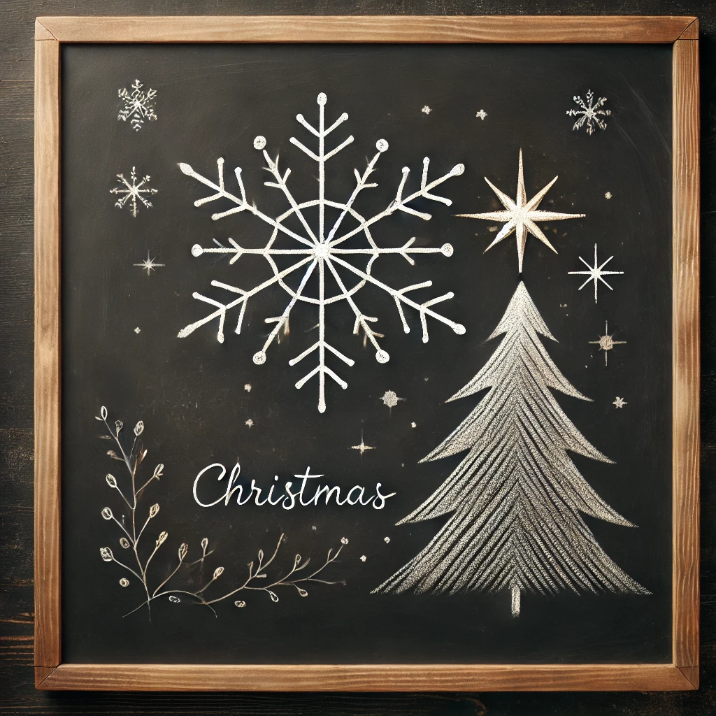 Simple Christmas Chalkboard Art