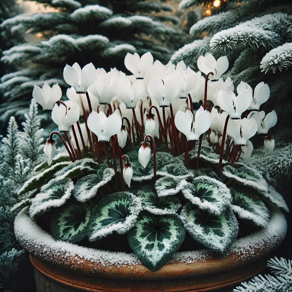 Snowy White Cyclamen for Elegance