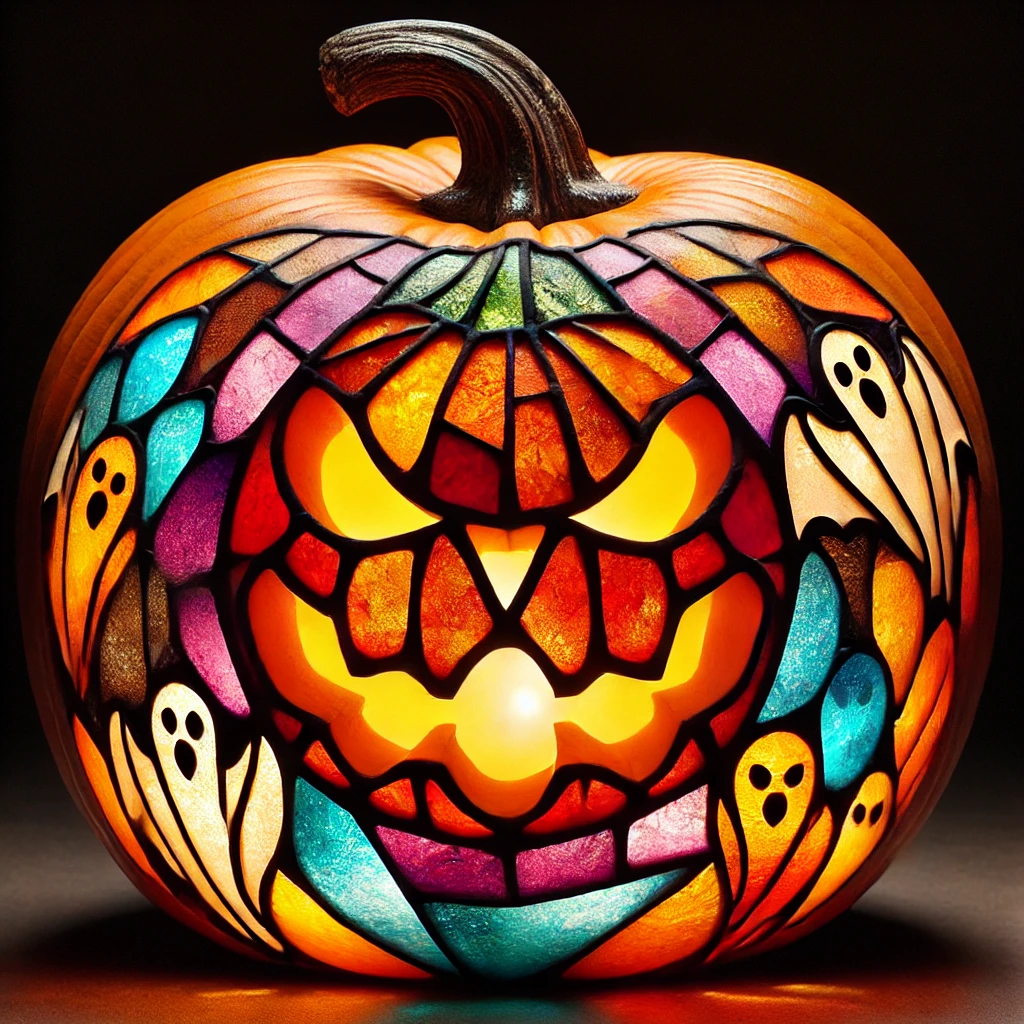 Stained Glass Pumpkin