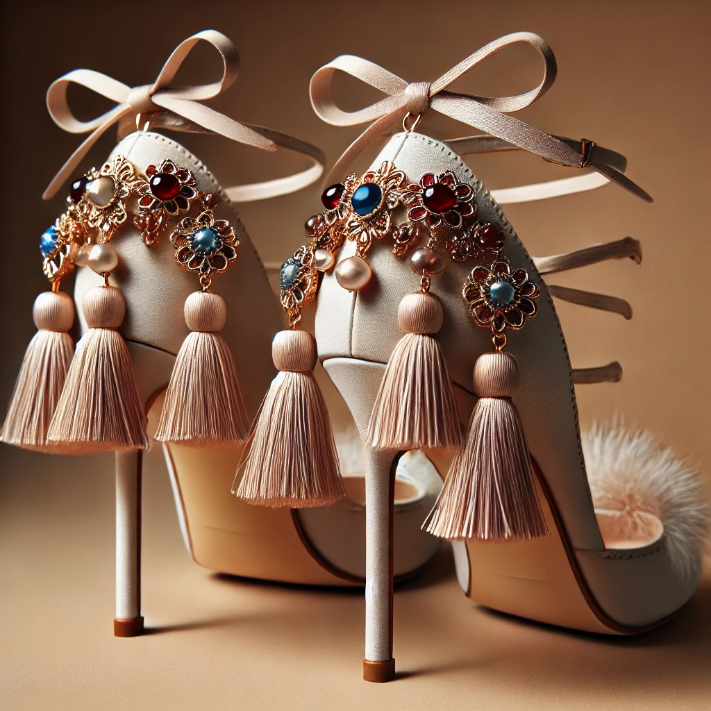 Tassel-Embellished Heels Playful Elegance