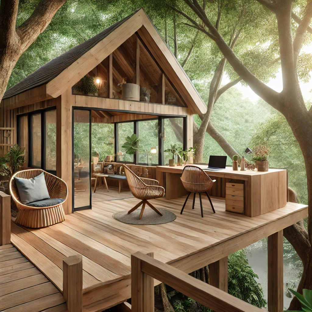 Treehouse-Inspired Workspace