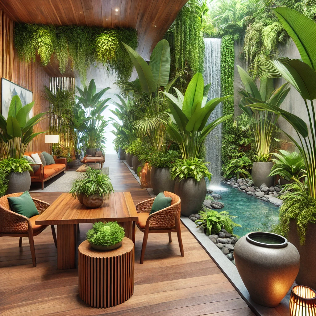 Tropical Rainforest-Inspired Workspac