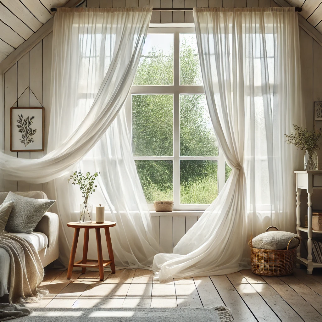 Use Light and Airy Curtains