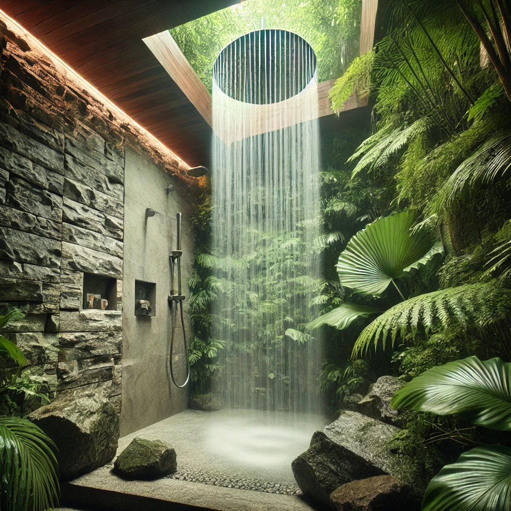 Waterfall Shower Natural and Dramatic