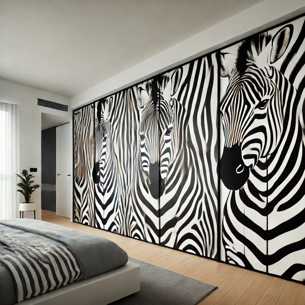 Zebra Print Closet Doors