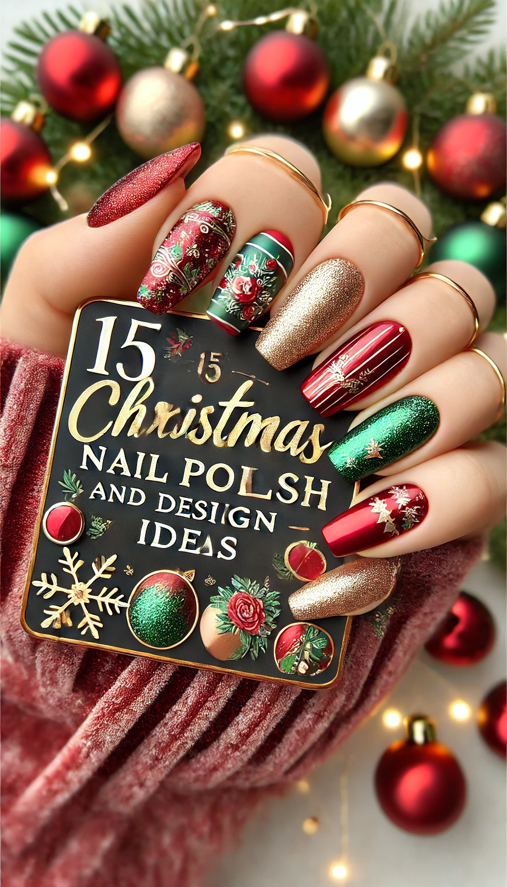 15 Christmas Nail Polish and Design Ideas