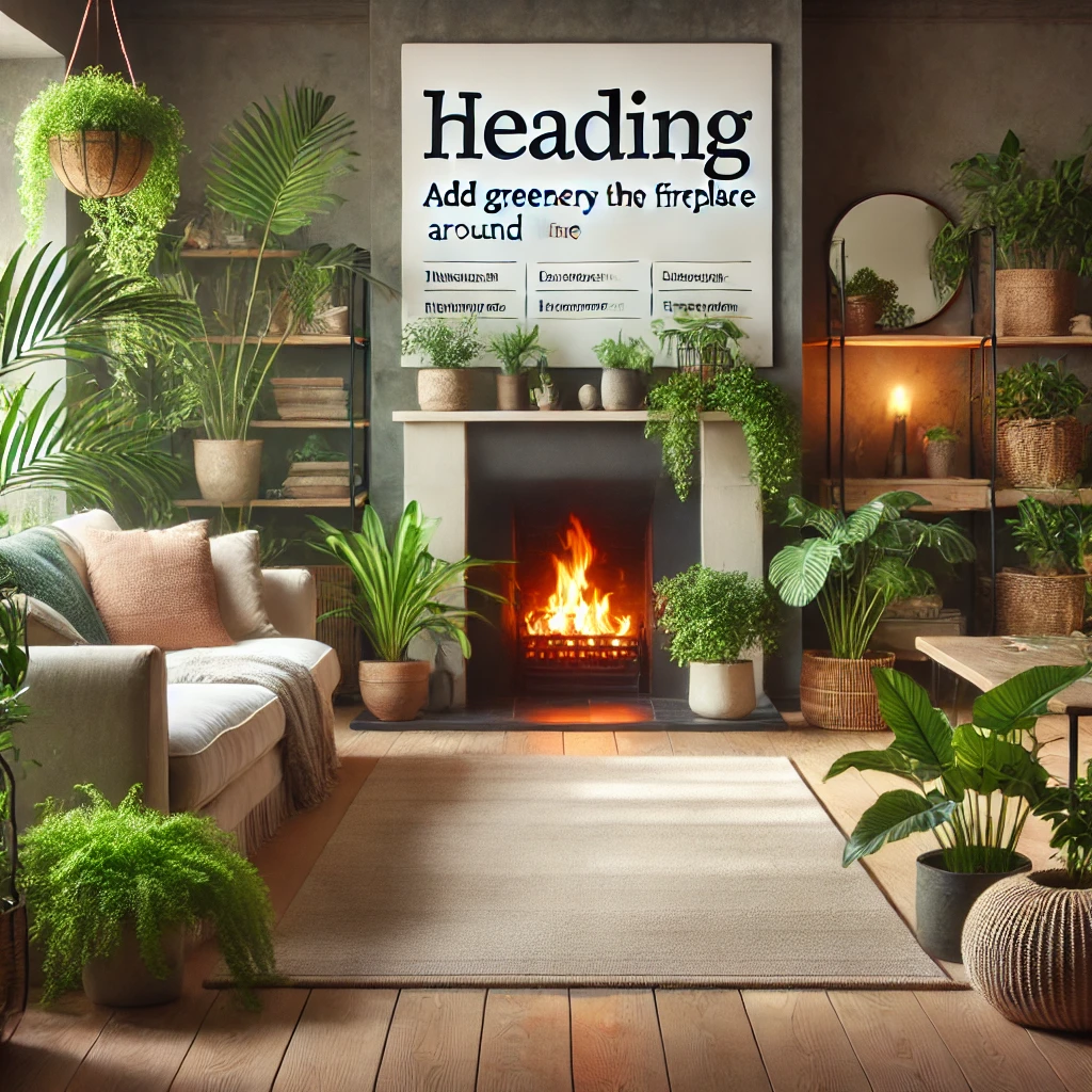 Add Greenery Around the Fireplac