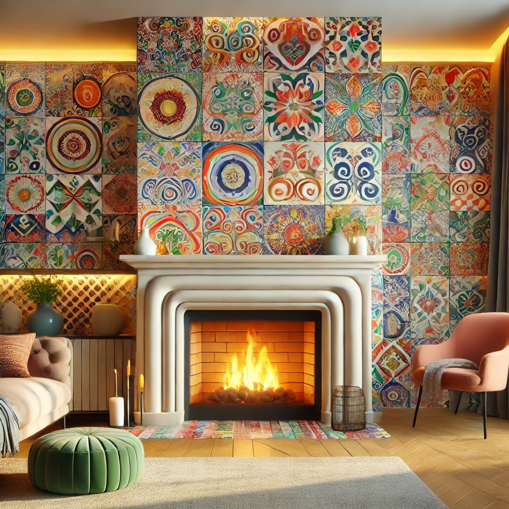 Experiment with Colorful Tiles for the Hearth